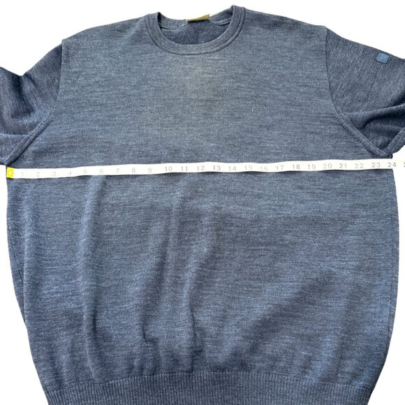 Marz Sweater Pure New Wool Navy Blue Knit Long Sleeve Mens Size 54 / US 44 - Picture 4 of 5